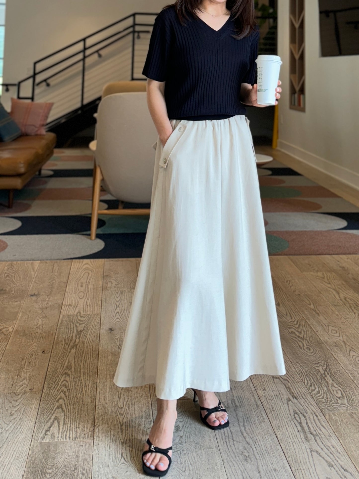 Linen Skirt Pants