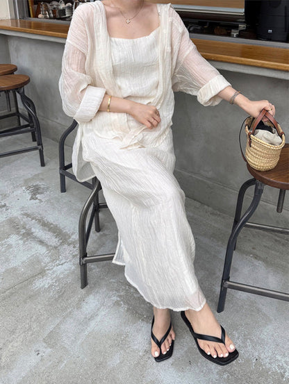 Wrinkle Shirt and Dress Set (~7/2)