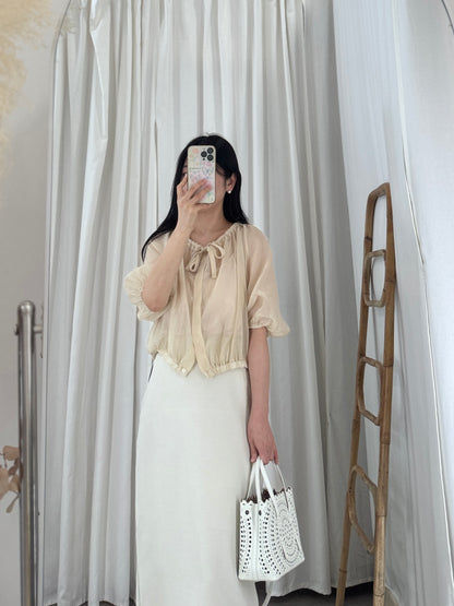 Organza Shirring Blouse