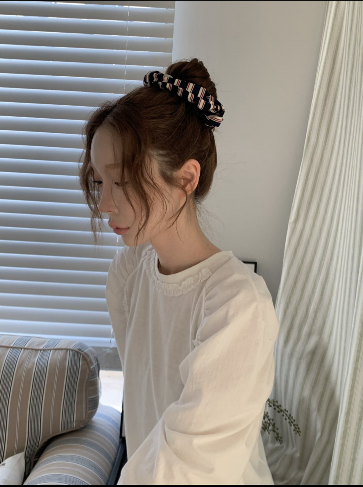 *Stripe Hair Scrunchie