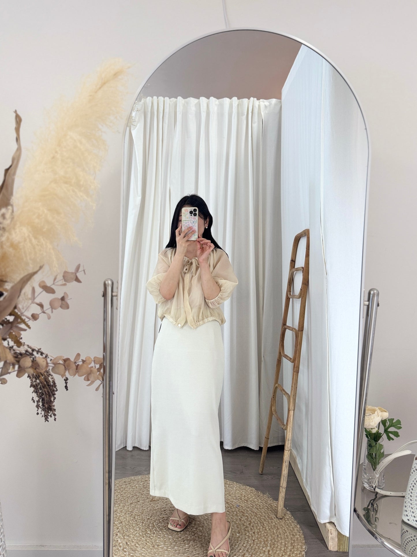 Organza Shirring Blouse