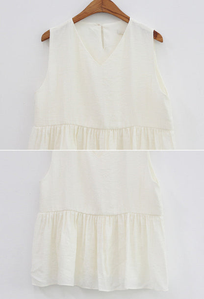*Sleeveless Blouse & Skirt Set
