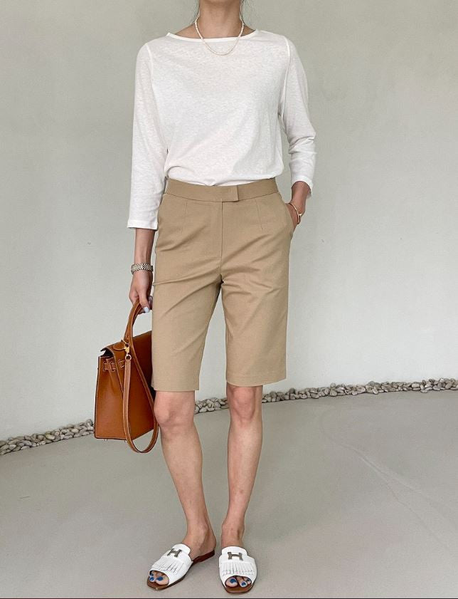* Slim Fit Bermuda Shorts