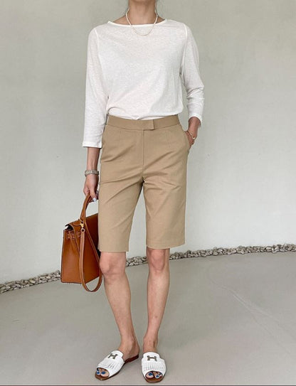 * Slim Fit Bermuda Shorts