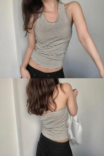 * Halter Layered Sweatshirt Set