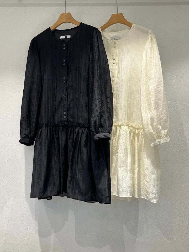 * Luna Frill Shirred Dress