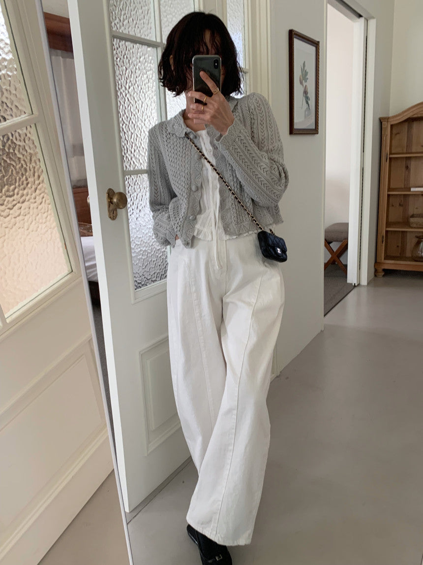 *크로셰 칼라 가디건