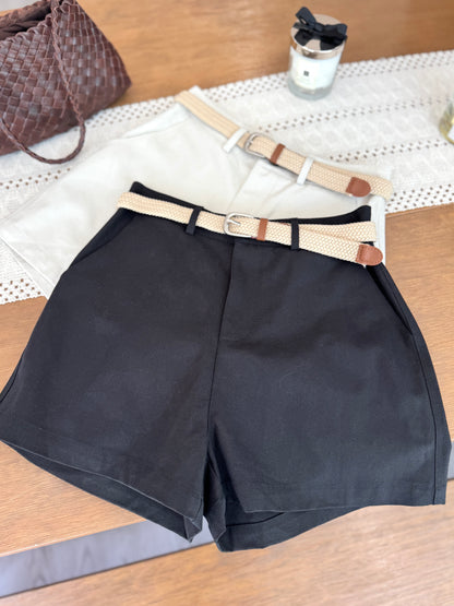 Cotton Twill Shorts w/ Belt