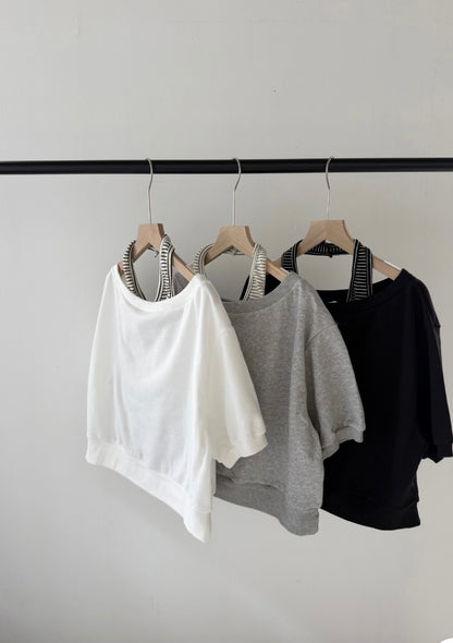 * Halter Layered Sweatshirt Set