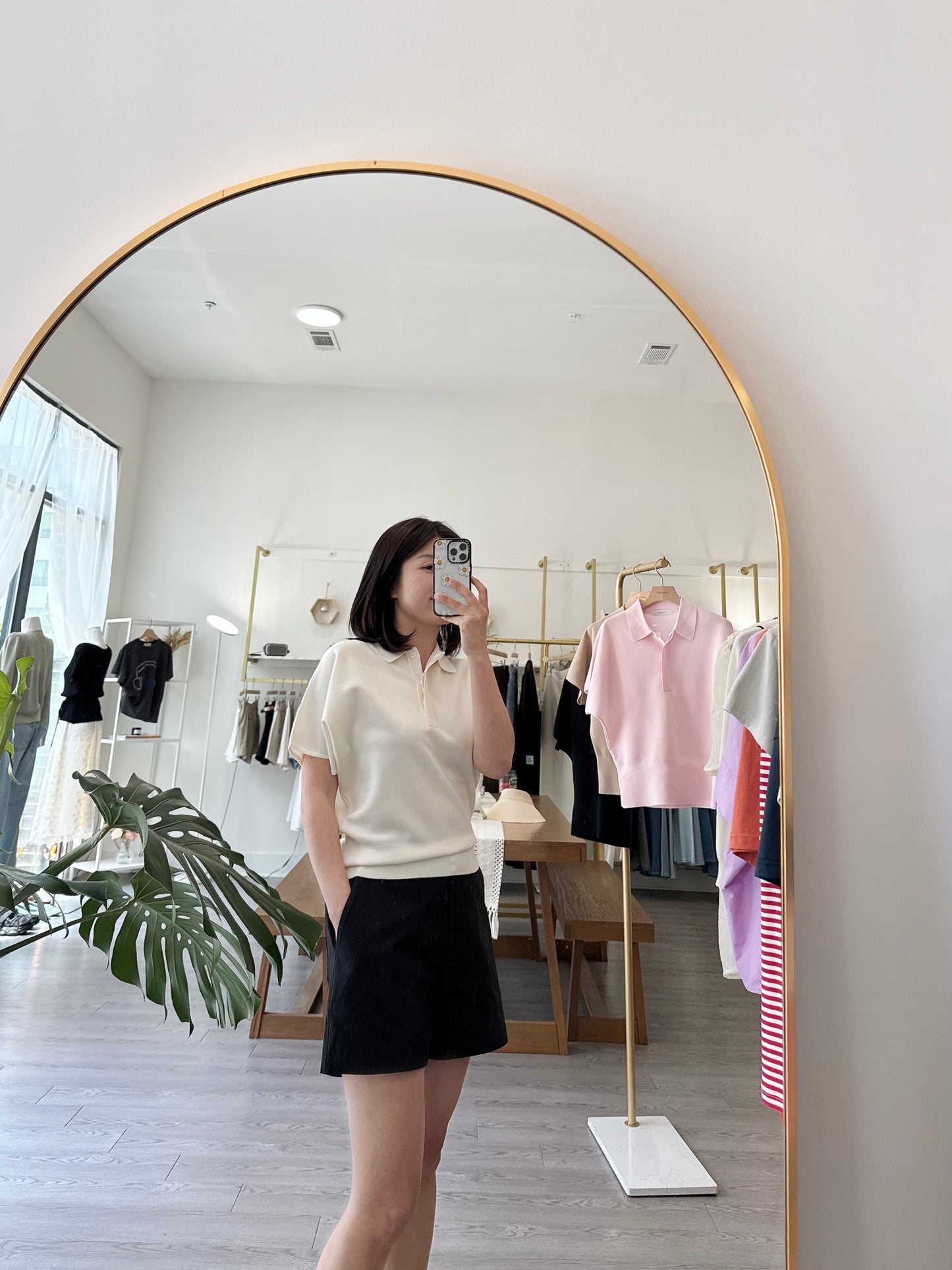 Plume Collar Knit Top (~6/4)