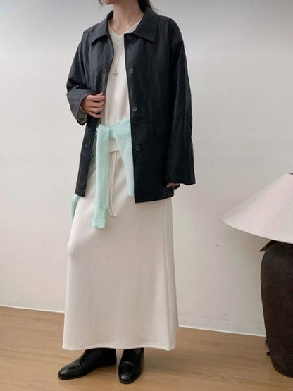 *Minimal Daily Leather Jacket