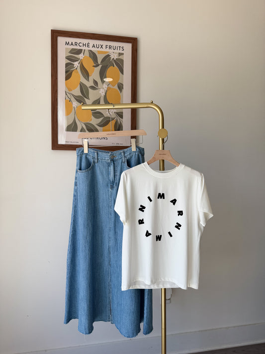 Printed Modal Round Tee(~5/5)