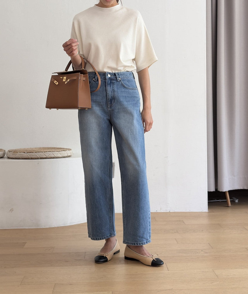 * Premium Straight-Leg Denim
