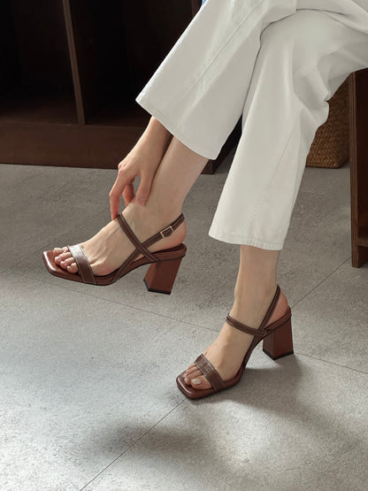 *Simple Strap Ankle Sandals (천연가죽)