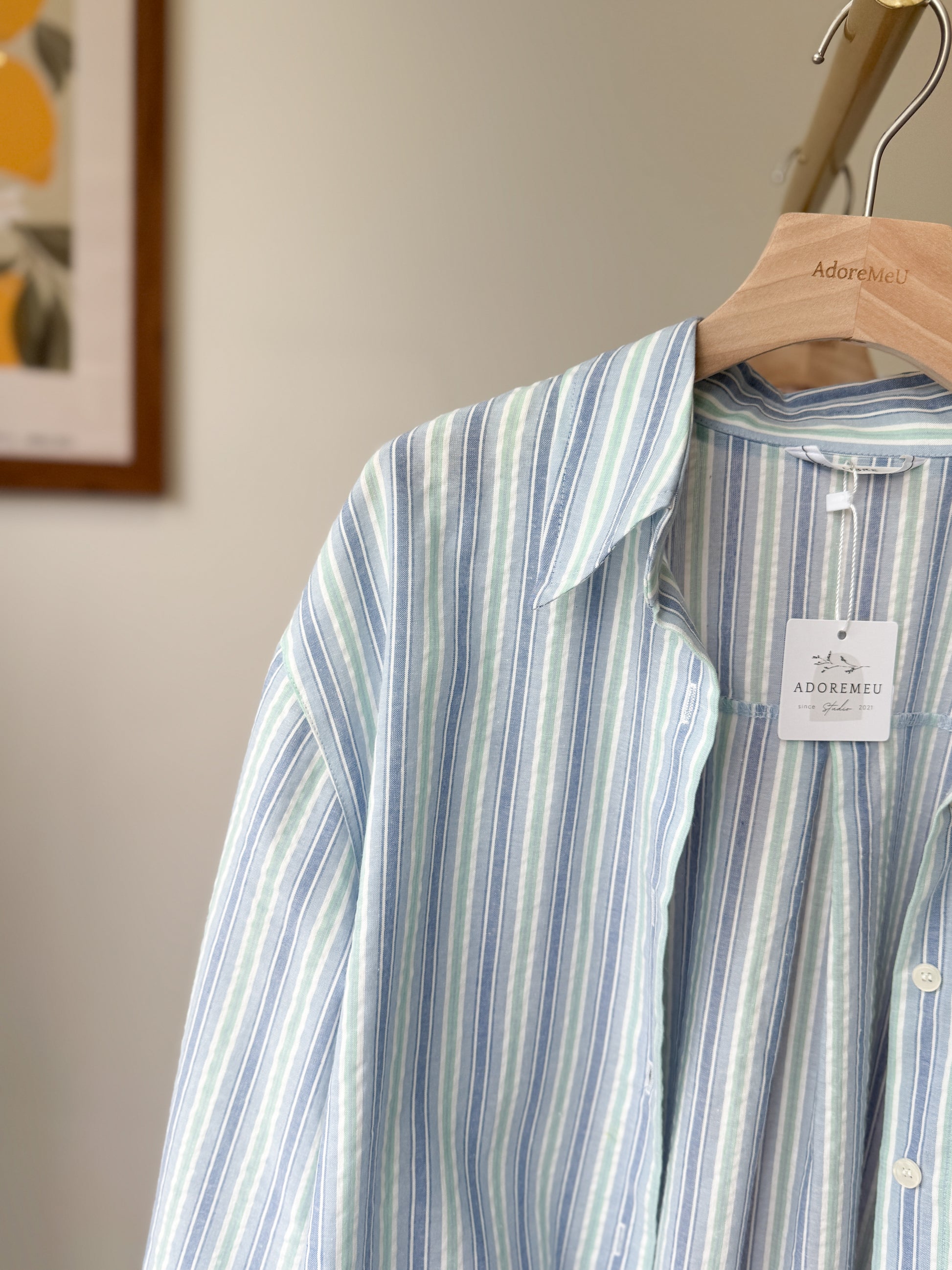 Color Stripe Shirt - AdoreMeU