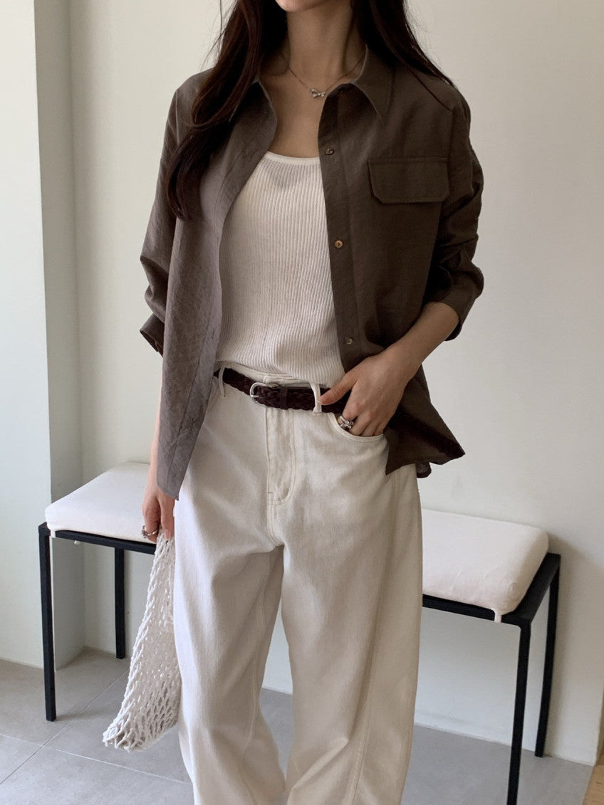 Back Strap Roll Up Shirt(~6/23)