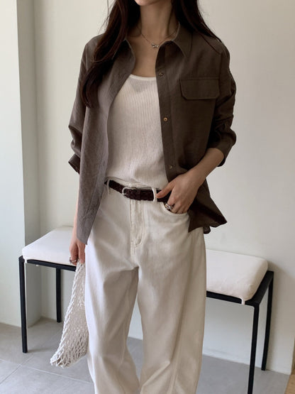 Back Strap Roll Up Shirt(~6/23)