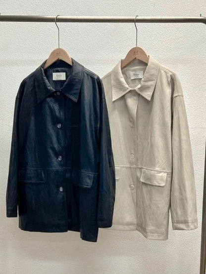 *Minimal Daily Leather Jacket