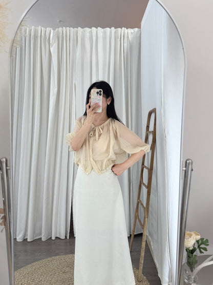 Organza Shirring Blouse