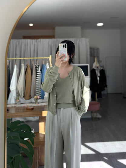 [SPECIAL PRICE] Mute Linen Cardigan Set - AdoreMeU