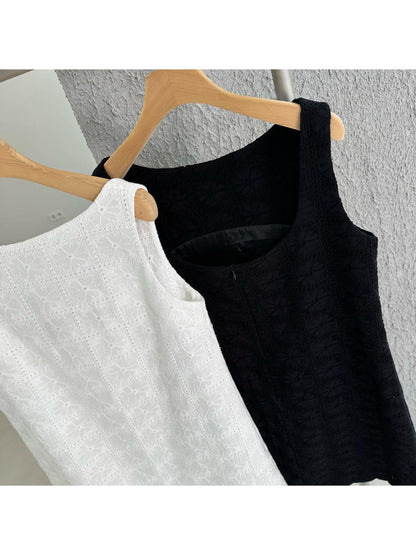 *Lace Detail Cotton Dress