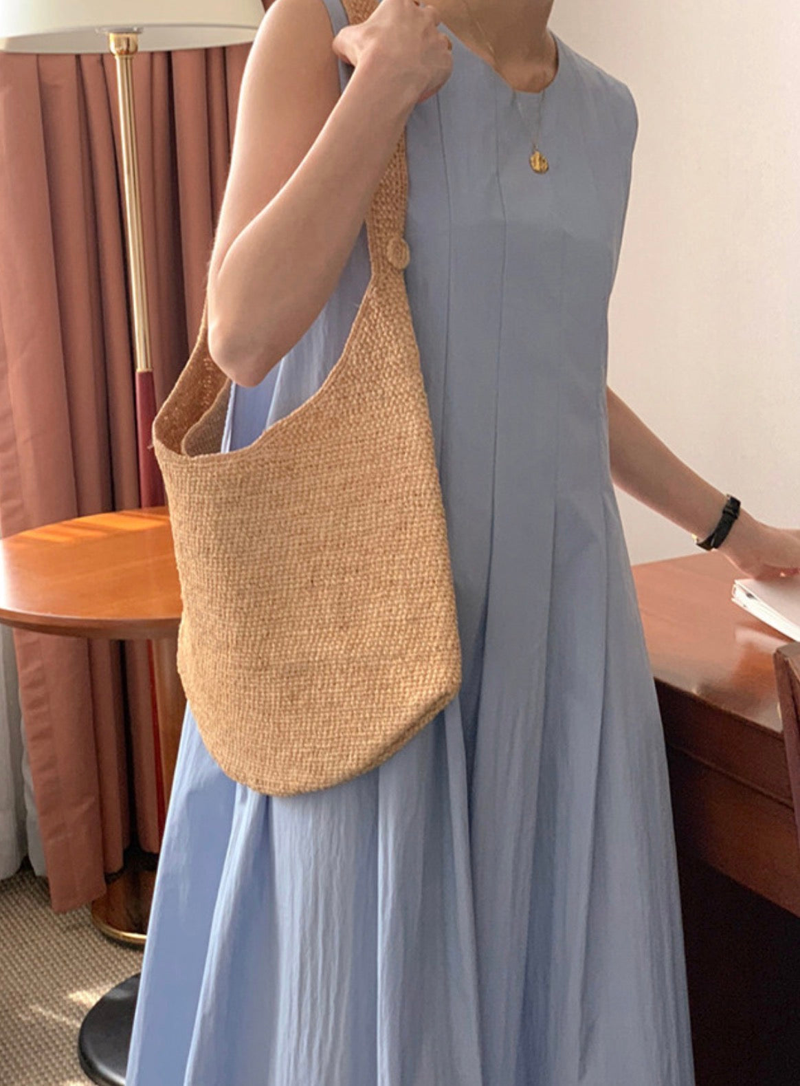* Plain Pintuck Dress