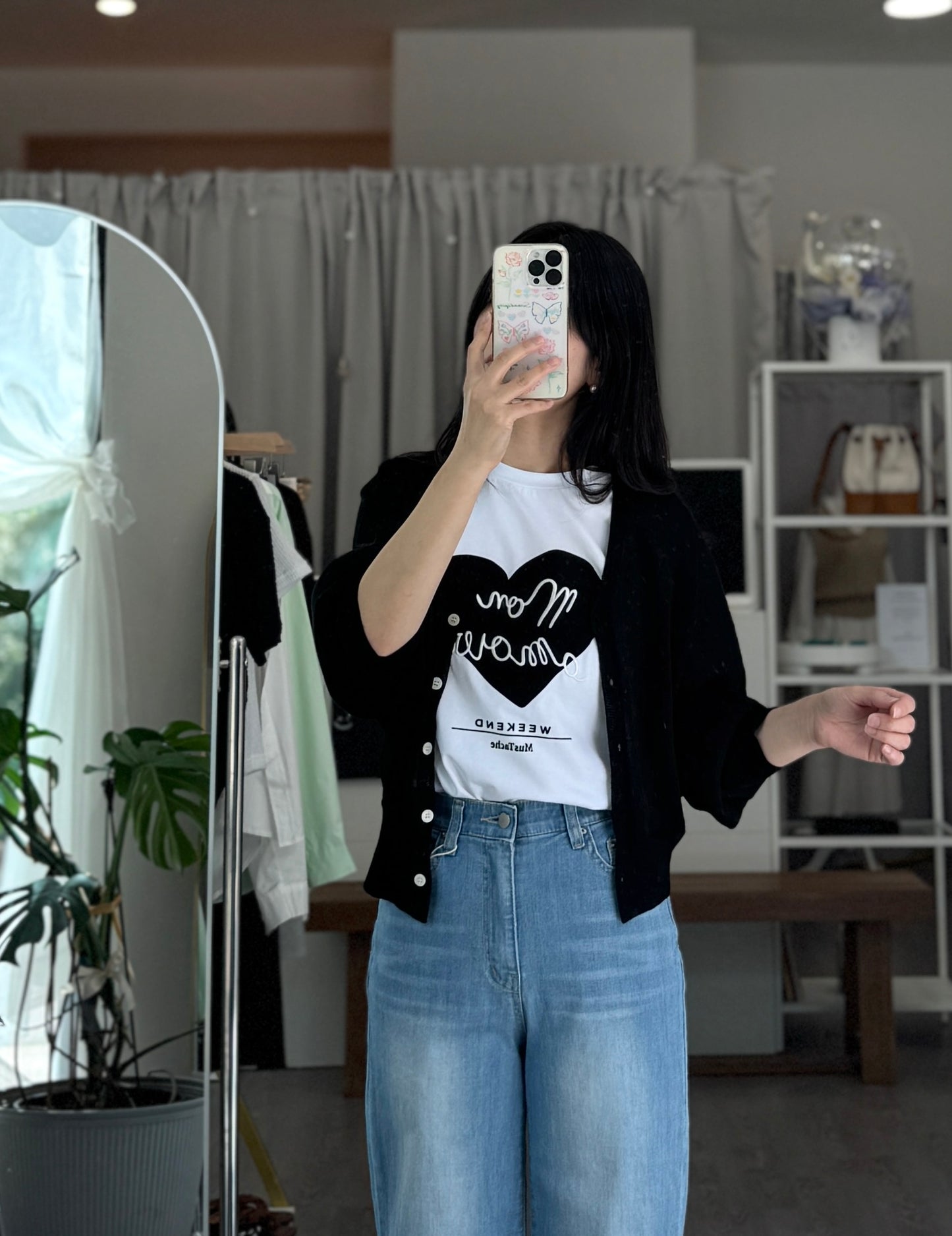 Linen Whole garment Cardigan(~9/8)