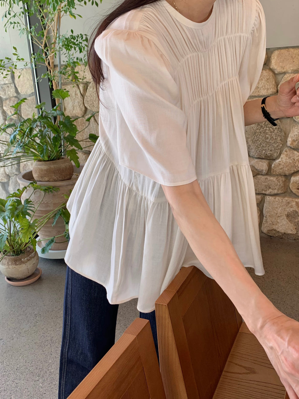 Cozy Shirring Blouse