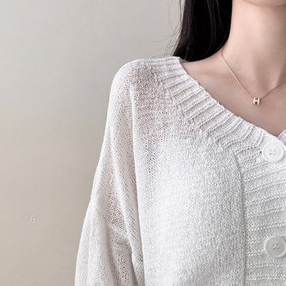 * Loose Summer Knit Cardigan