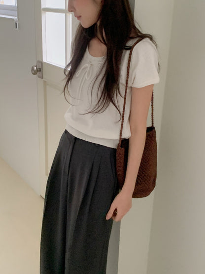 * From Ribbon Short Sleeve Knit