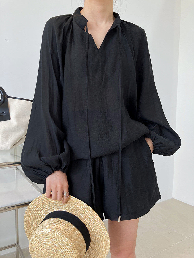 *Daily Blouse & Shorts Set