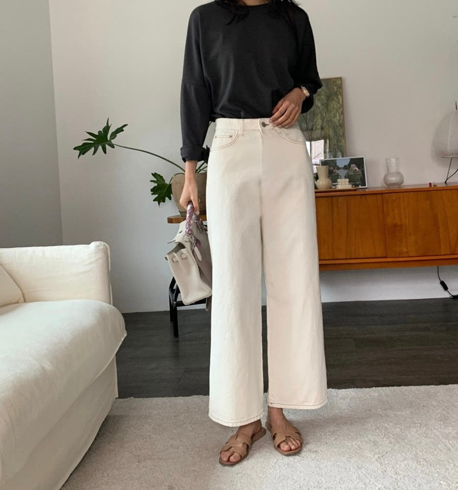 Stitchy Cream Pants