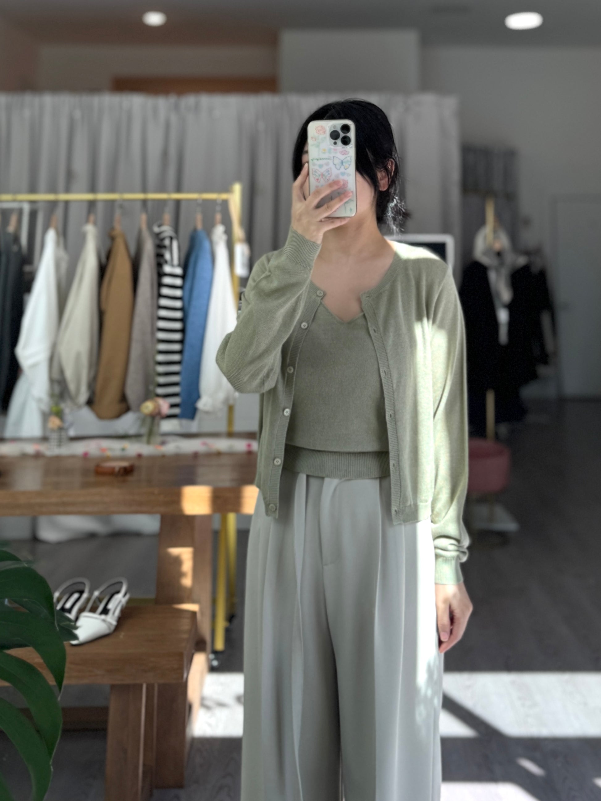 [SPECIAL PRICE] Mute Linen Cardigan Set - AdoreMeU