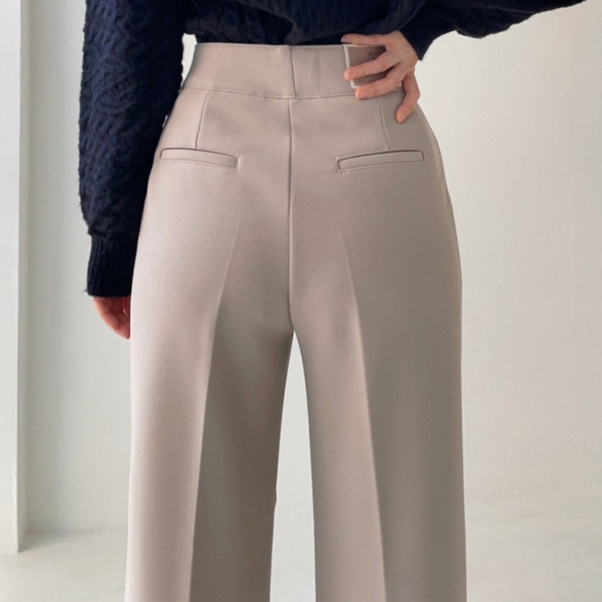 205 Banding Wide Slacks(Fleece lined)