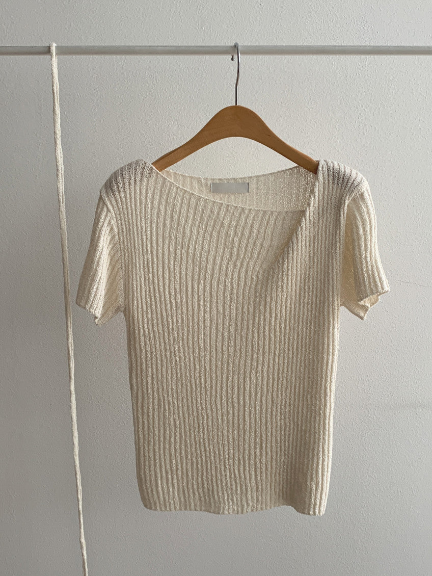 Boucle Short Sleeve Knit(~6/6)
