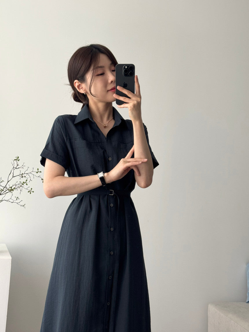 * Linen Pocket Dress