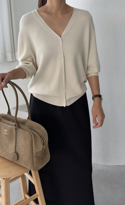 Soft V neck Cardigan (~10/4)