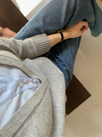 *셔츠 레이어드 니트 탑