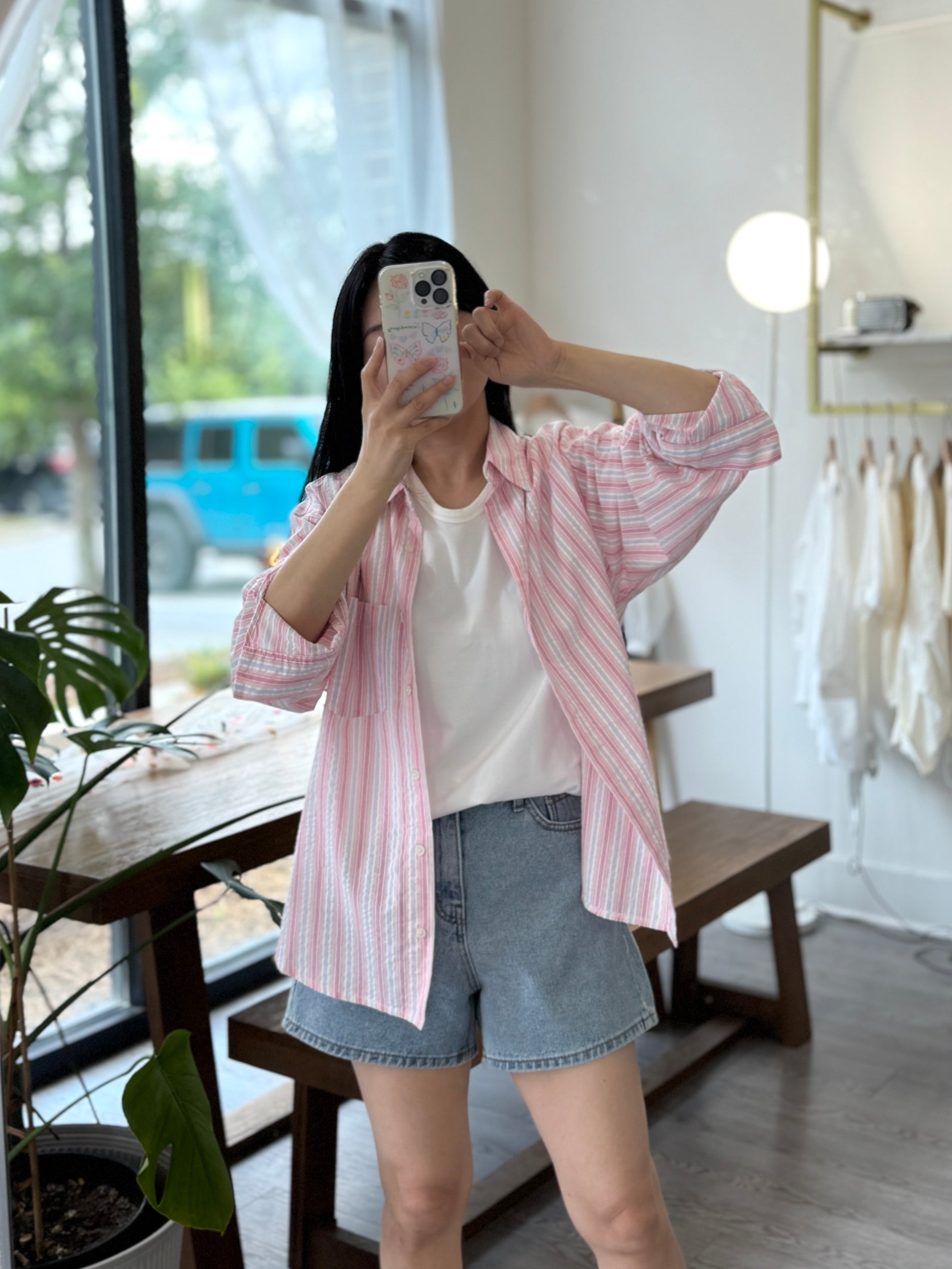 Color Stripe Shirt - AdoreMeU