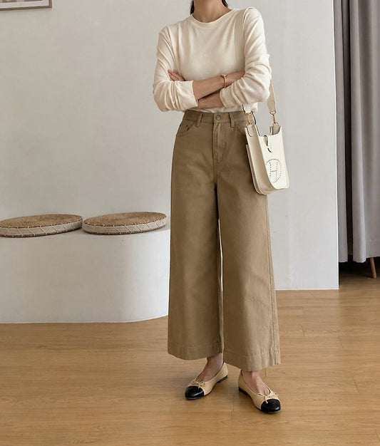 Loose Beige Cargo Pants