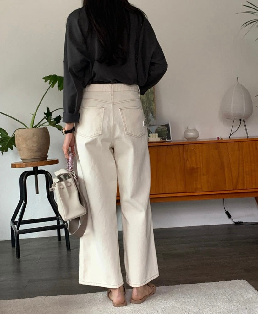 Stitchy Cream Pants