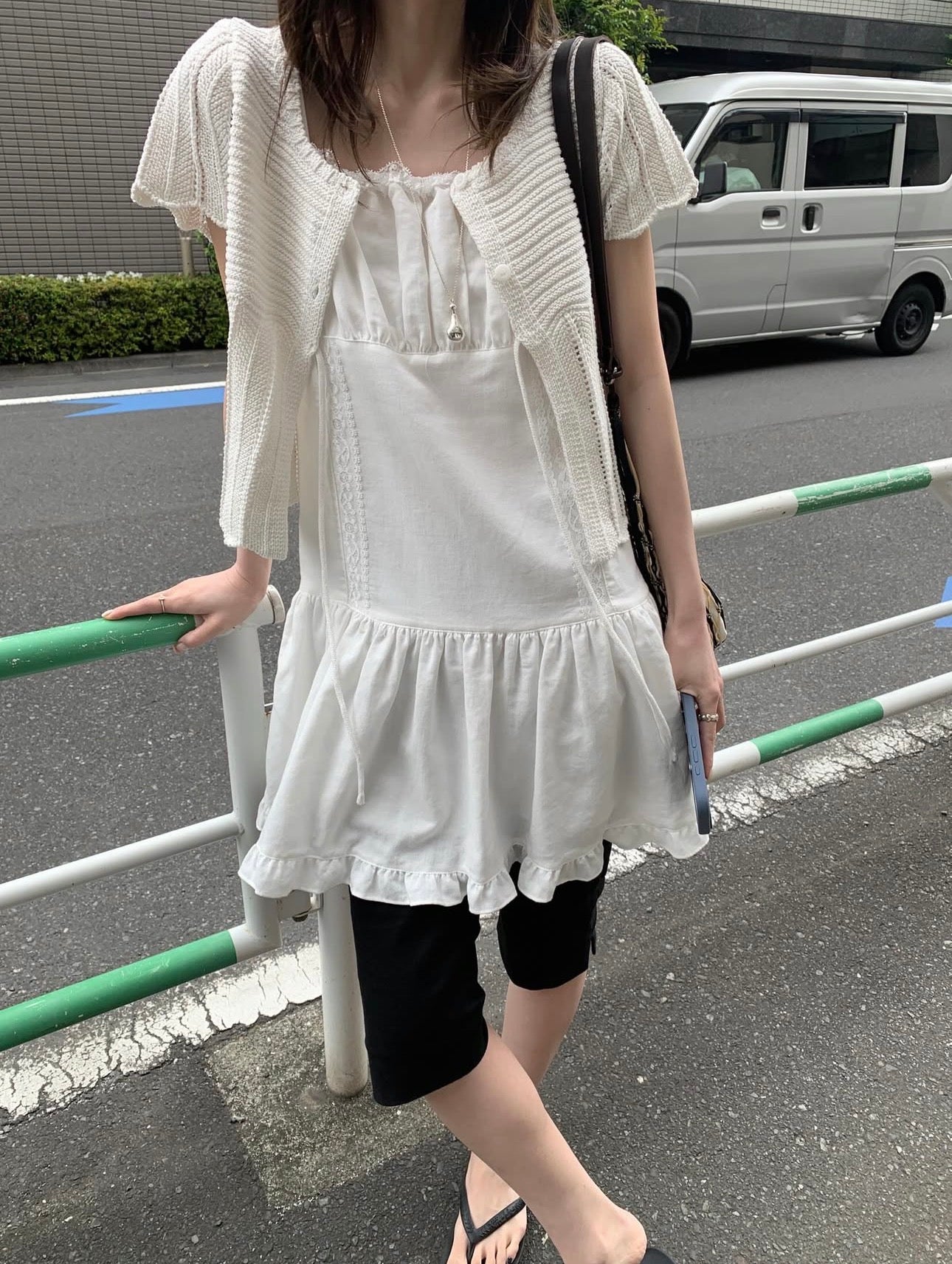 * Mist Half Cardigan