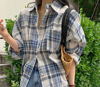* Daily Oversized Check Shirt