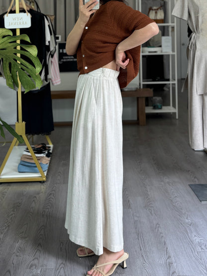 Linen Skirt Pants - AdoreMeU