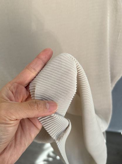 Velvet Pleats Shortsleeve