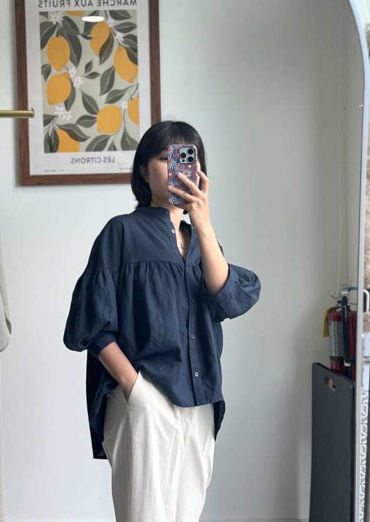 China Collar Linen Blouse (~5/12)