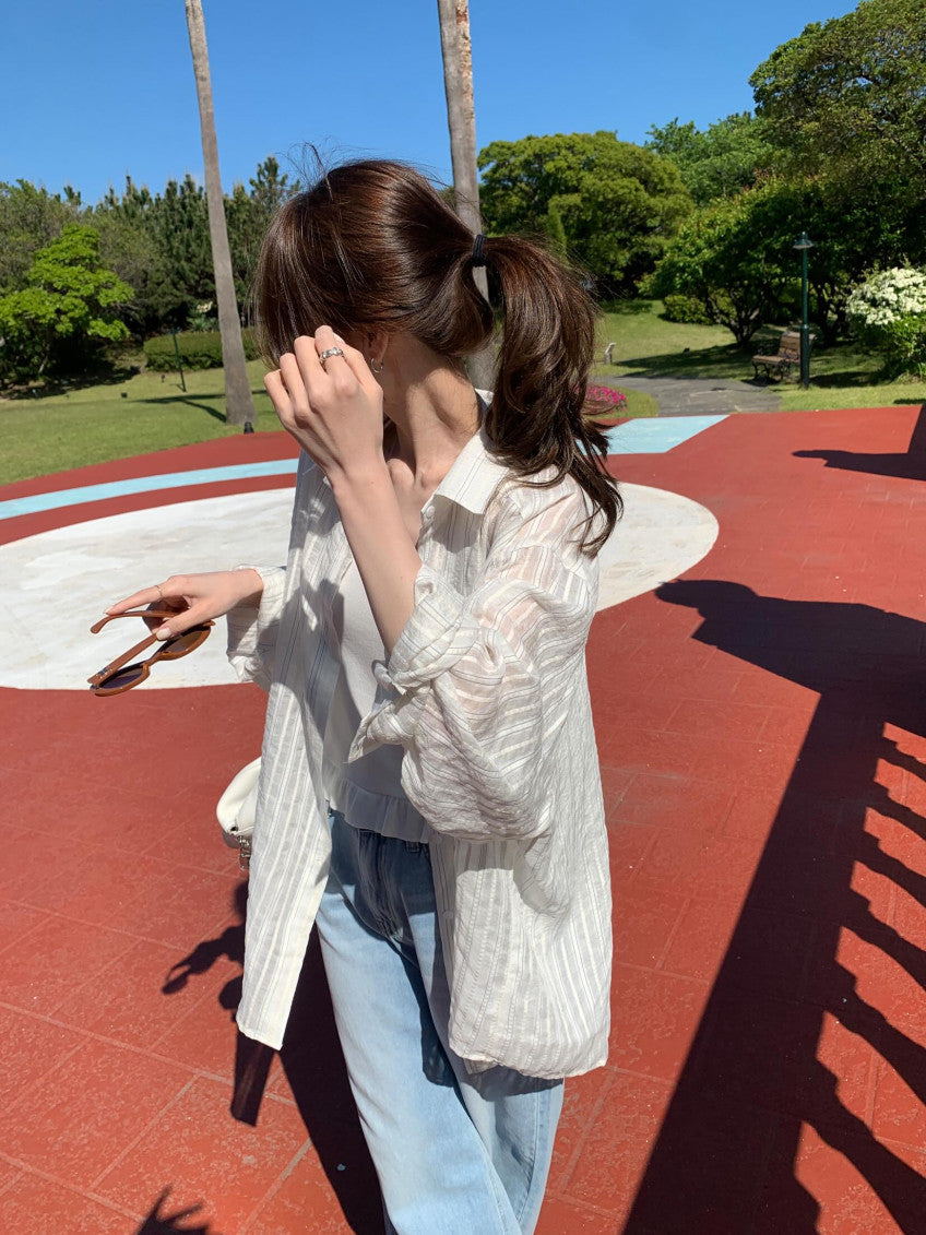 *Lightweight Stripe Summer Shirt