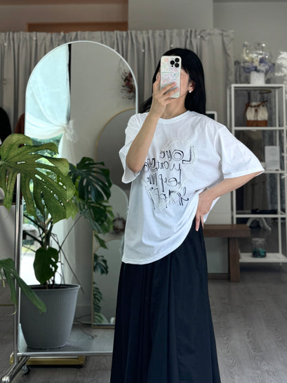 Lace Heart T-shirt - AdoreMeU