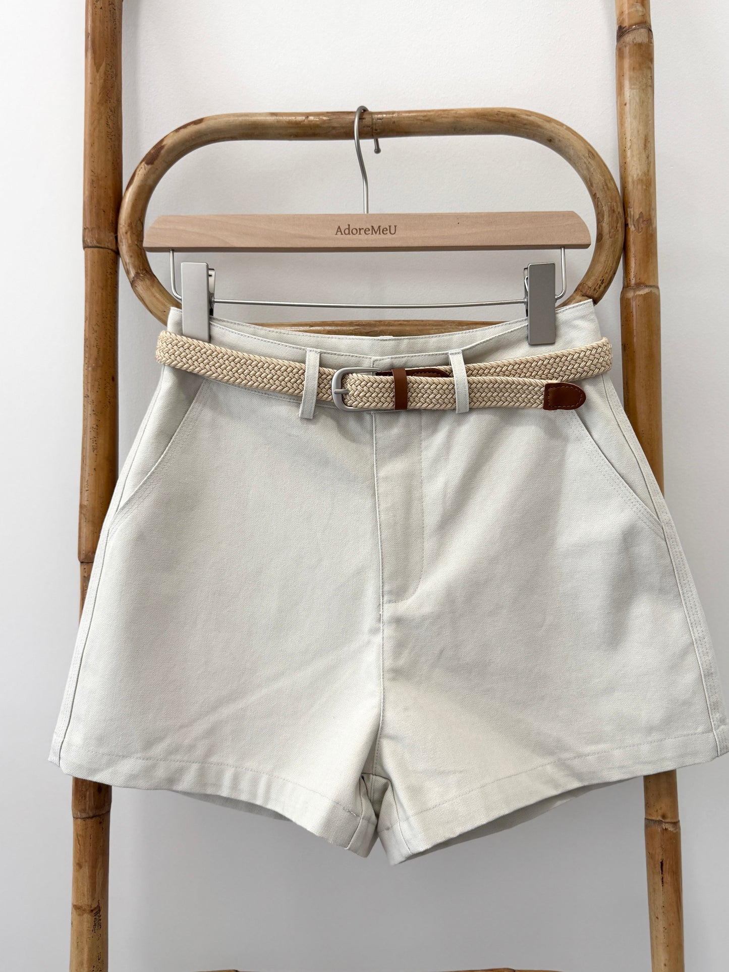 Cotton Twill Shorts w/ Belt