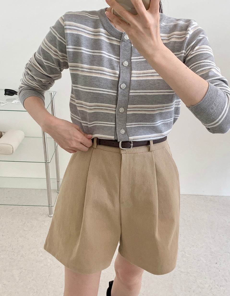 Regular Stripe Cardigan - AdoreMeU